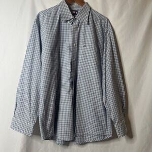 Tommy Hilfiger Men's XL‎ Plaid Button Down Blue Red White